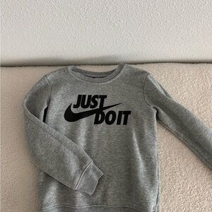 Nike Grey Crewneck with Black Logo Tag